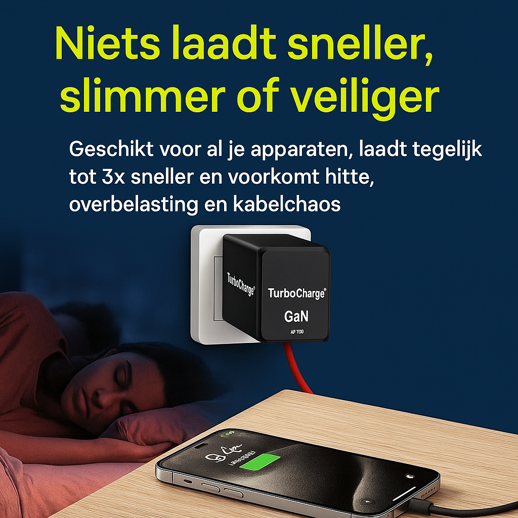 TurboCharge™ GaN | Laadt sneller, slanker en veiliger!